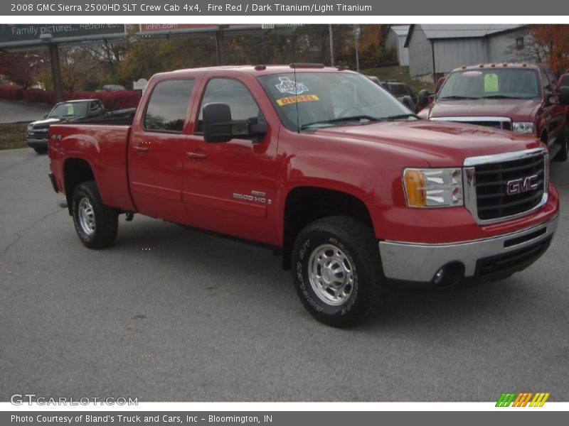 Fire Red / Dark Titanium/Light Titanium 2008 GMC Sierra 2500HD SLT Crew Cab 4x4