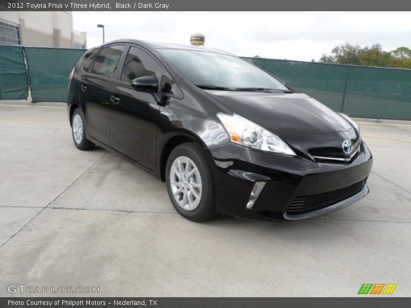 Black / Dark Gray 2012 Toyota Prius v Three Hybrid