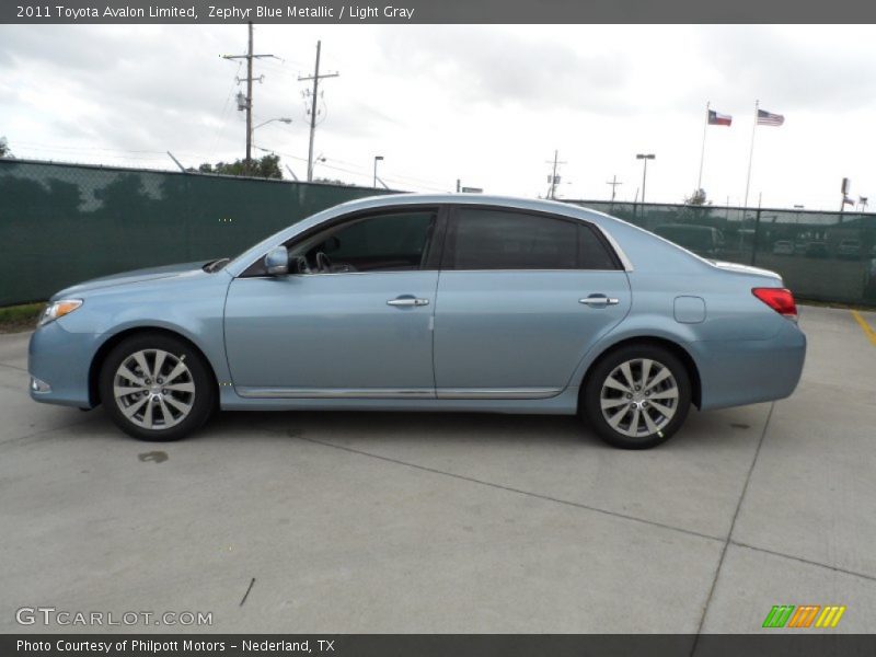 Zephyr Blue Metallic / Light Gray 2011 Toyota Avalon Limited