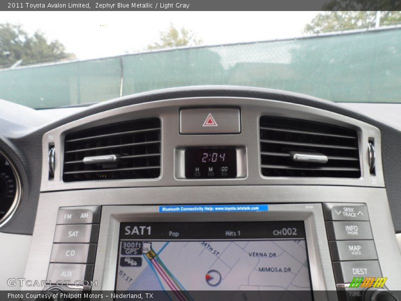 Zephyr Blue Metallic / Light Gray 2011 Toyota Avalon Limited