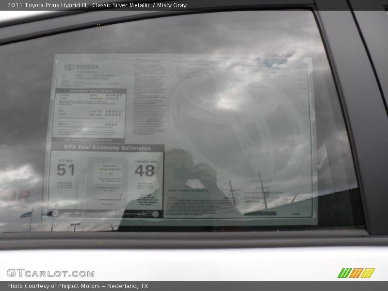 Classic Silver Metallic / Misty Gray 2011 Toyota Prius Hybrid III