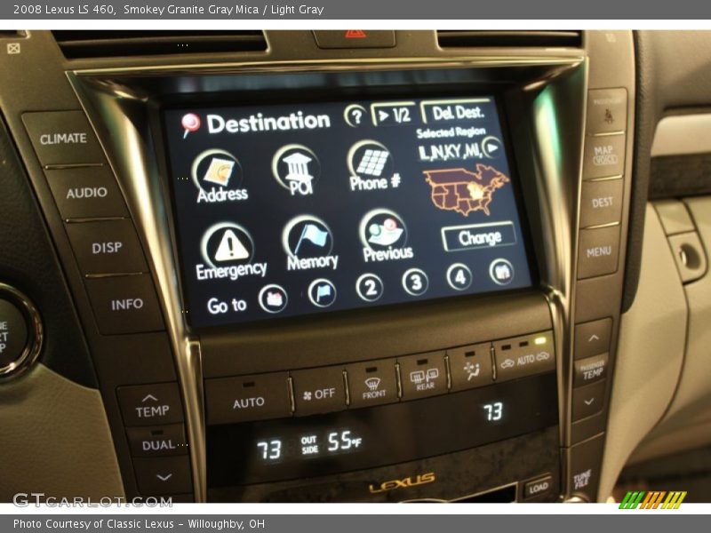 Smokey Granite Gray Mica / Light Gray 2008 Lexus LS 460