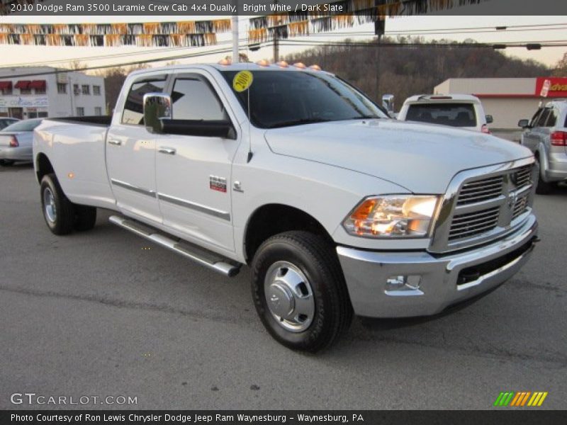 Bright White / Dark Slate 2010 Dodge Ram 3500 Laramie Crew Cab 4x4 Dually