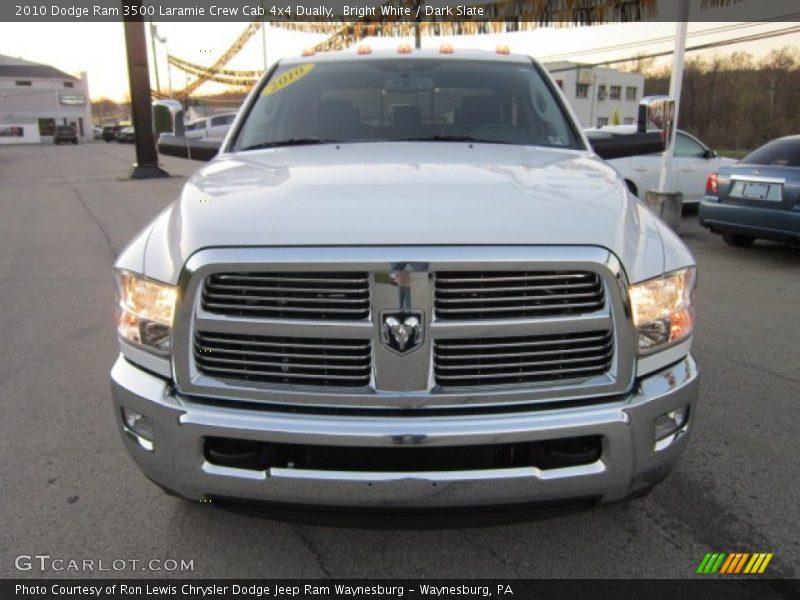 Bright White / Dark Slate 2010 Dodge Ram 3500 Laramie Crew Cab 4x4 Dually