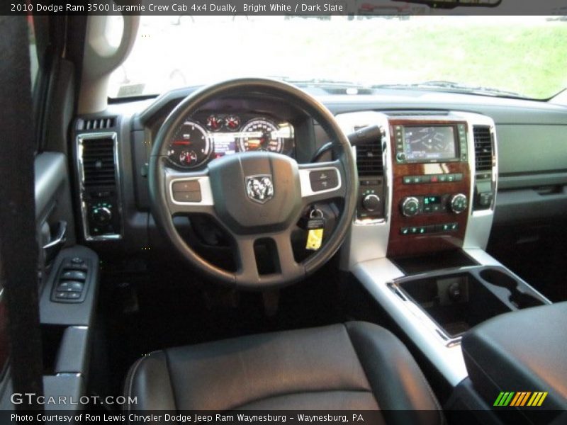 Bright White / Dark Slate 2010 Dodge Ram 3500 Laramie Crew Cab 4x4 Dually