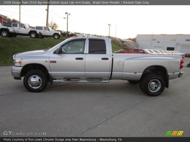 Bright Silver Metallic / Medium Slate Gray 2008 Dodge Ram 3500 Big Horn Edition Quad Cab 4x4 Dually