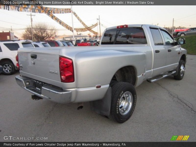 Bright Silver Metallic / Medium Slate Gray 2008 Dodge Ram 3500 Big Horn Edition Quad Cab 4x4 Dually