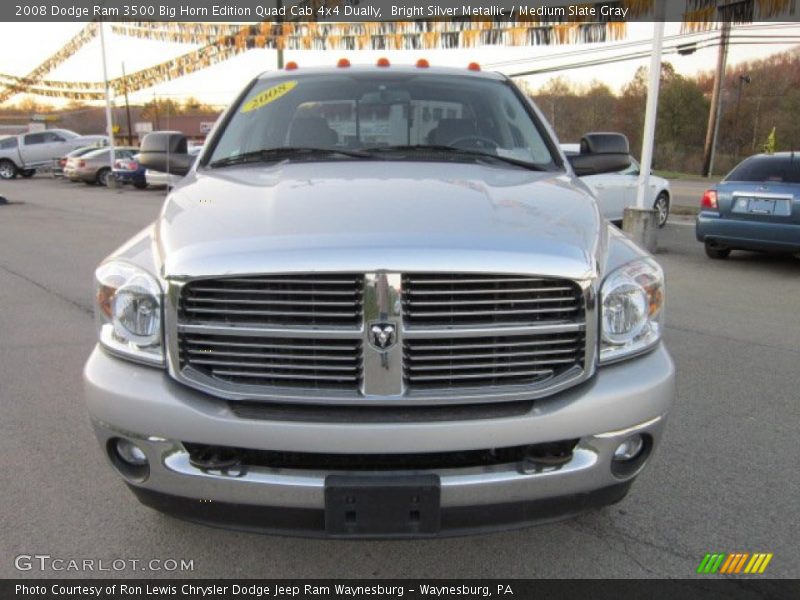 Bright Silver Metallic / Medium Slate Gray 2008 Dodge Ram 3500 Big Horn Edition Quad Cab 4x4 Dually