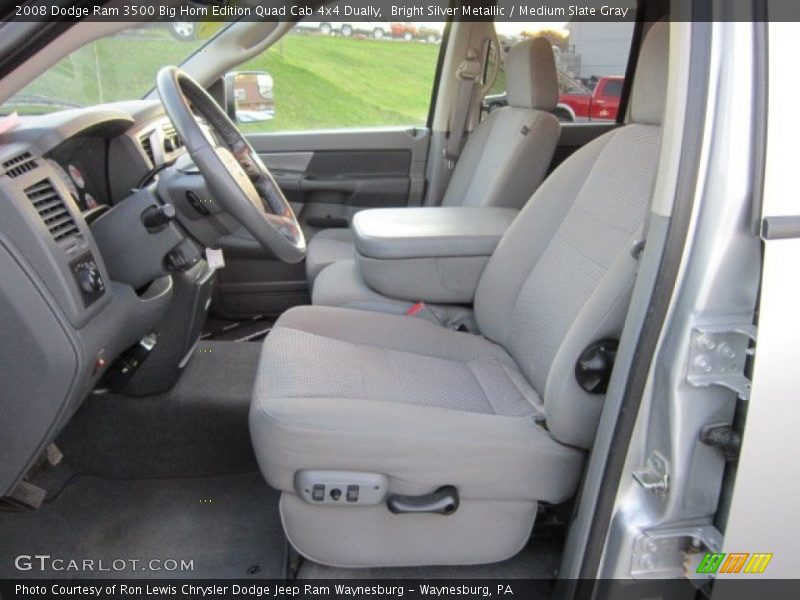 Bright Silver Metallic / Medium Slate Gray 2008 Dodge Ram 3500 Big Horn Edition Quad Cab 4x4 Dually