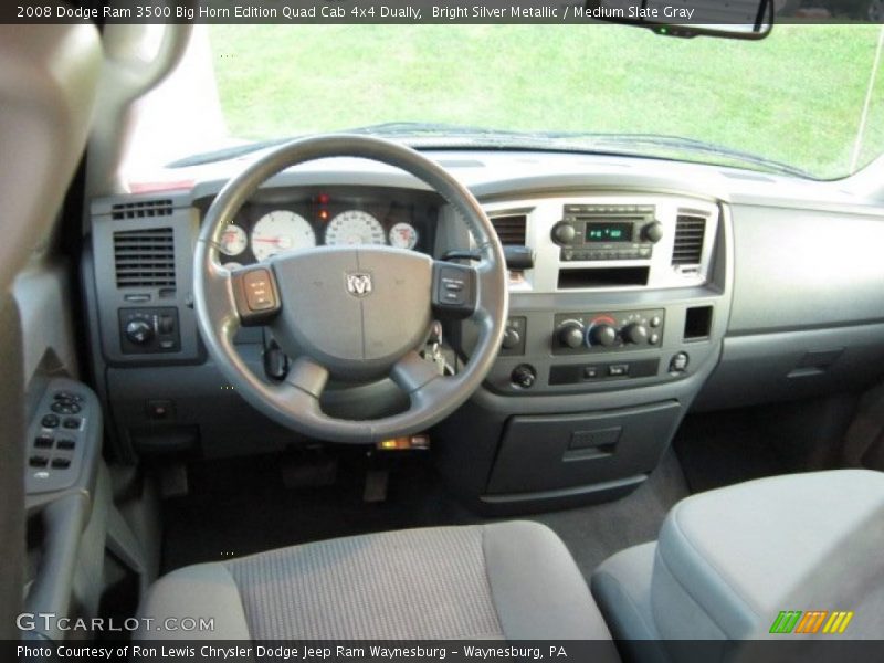 Bright Silver Metallic / Medium Slate Gray 2008 Dodge Ram 3500 Big Horn Edition Quad Cab 4x4 Dually