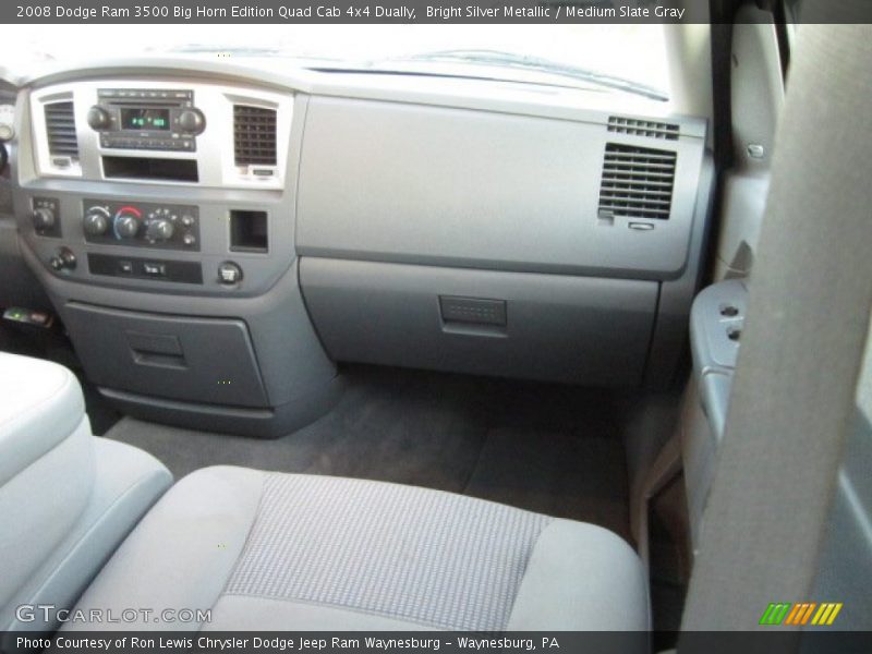 Bright Silver Metallic / Medium Slate Gray 2008 Dodge Ram 3500 Big Horn Edition Quad Cab 4x4 Dually