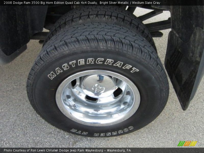 Bright Silver Metallic / Medium Slate Gray 2008 Dodge Ram 3500 Big Horn Edition Quad Cab 4x4 Dually