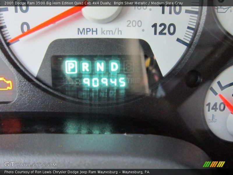 Bright Silver Metallic / Medium Slate Gray 2008 Dodge Ram 3500 Big Horn Edition Quad Cab 4x4 Dually