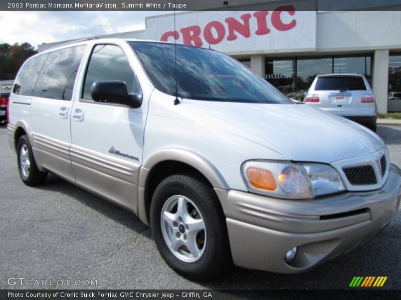 Summit White / Taupe 2003 Pontiac Montana MontanaVision