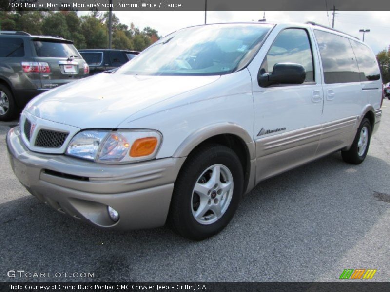 Summit White / Taupe 2003 Pontiac Montana MontanaVision