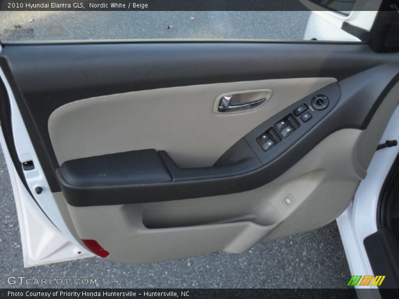 Nordic White / Beige 2010 Hyundai Elantra GLS