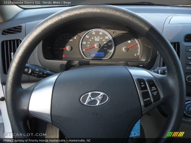 Nordic White / Beige 2010 Hyundai Elantra GLS