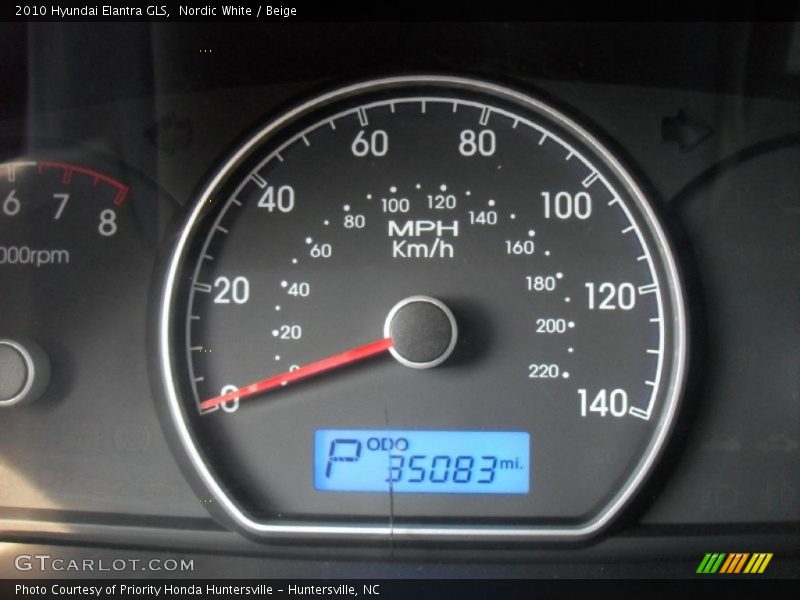 Nordic White / Beige 2010 Hyundai Elantra GLS