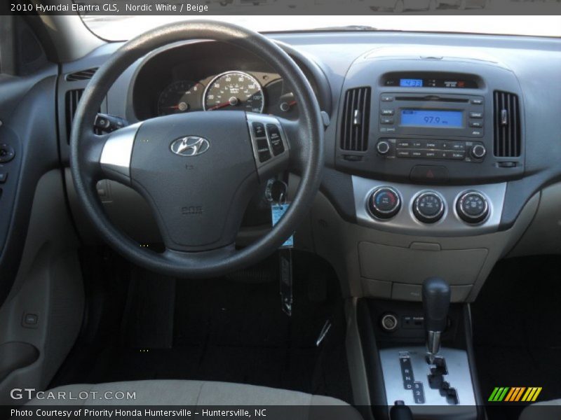 Nordic White / Beige 2010 Hyundai Elantra GLS