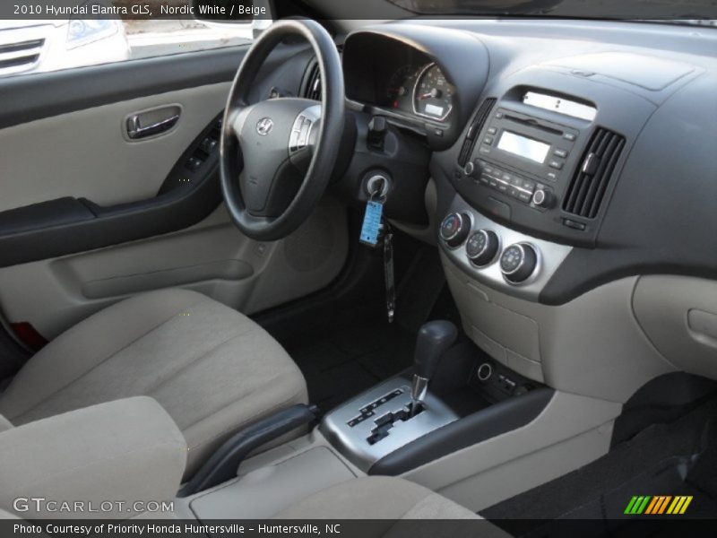 Nordic White / Beige 2010 Hyundai Elantra GLS
