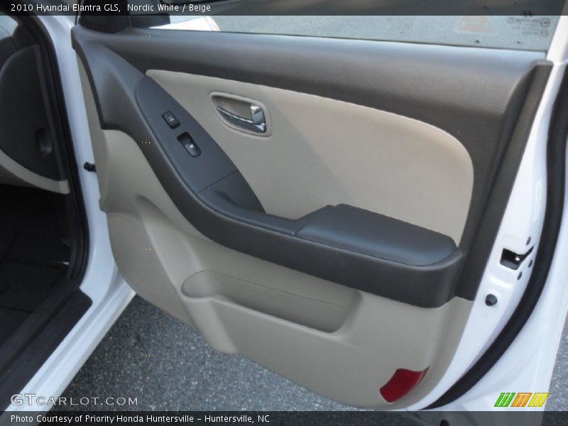 Nordic White / Beige 2010 Hyundai Elantra GLS