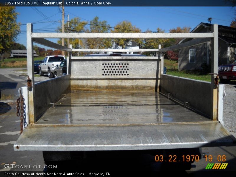 Colonial White / Opal Grey 1997 Ford F350 XLT Regular Cab