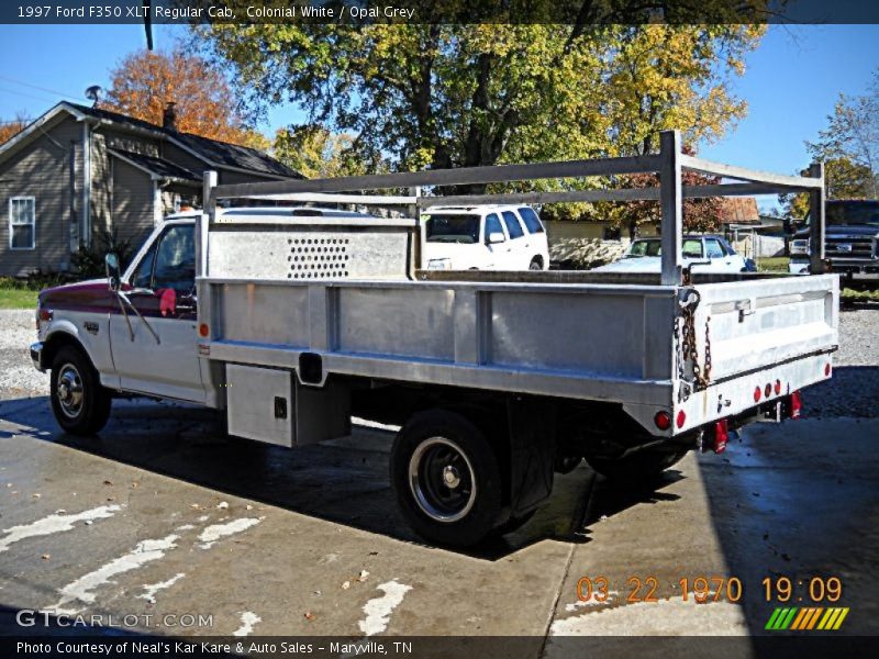 Colonial White / Opal Grey 1997 Ford F350 XLT Regular Cab