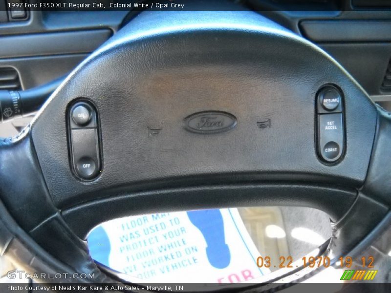 Colonial White / Opal Grey 1997 Ford F350 XLT Regular Cab