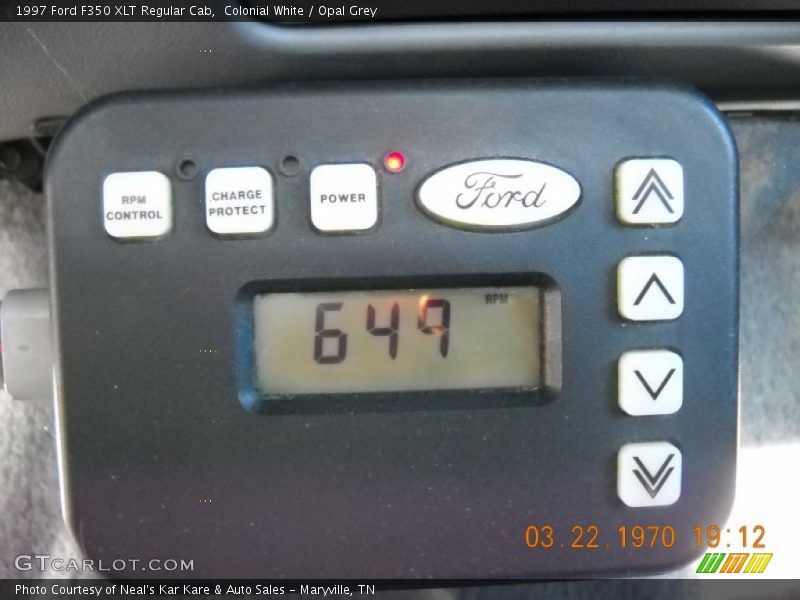 Colonial White / Opal Grey 1997 Ford F350 XLT Regular Cab