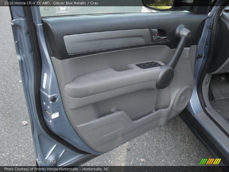 Glacier Blue Metallic / Gray 2010 Honda CR-V EX AWD