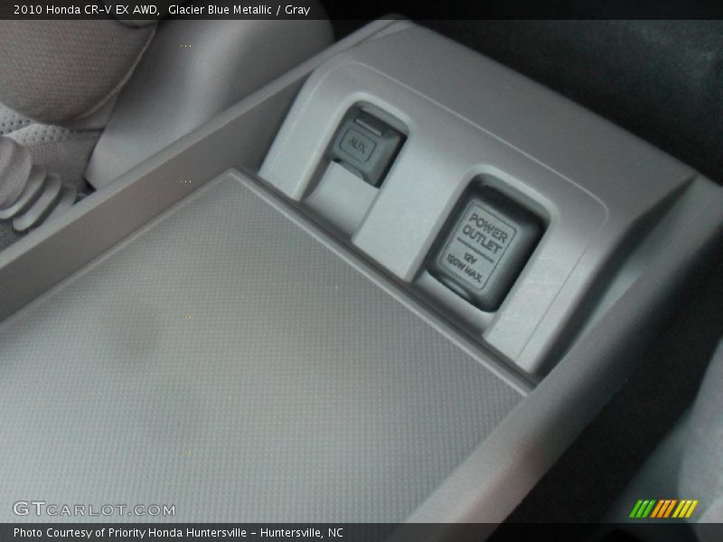 Glacier Blue Metallic / Gray 2010 Honda CR-V EX AWD
