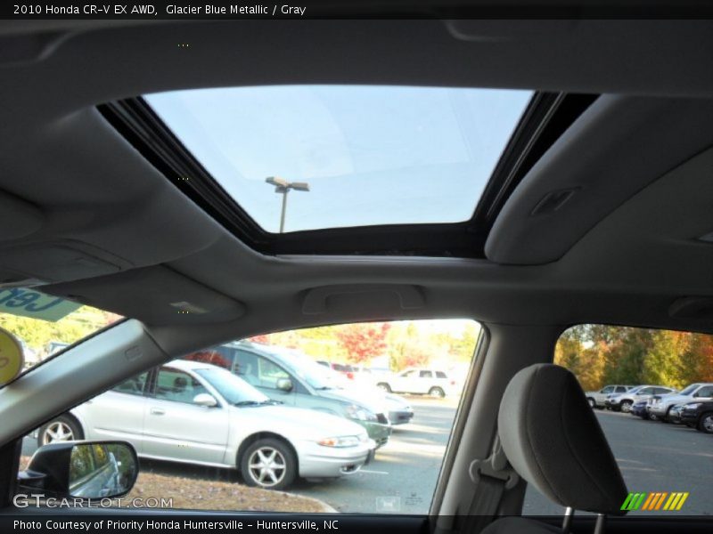 Glacier Blue Metallic / Gray 2010 Honda CR-V EX AWD