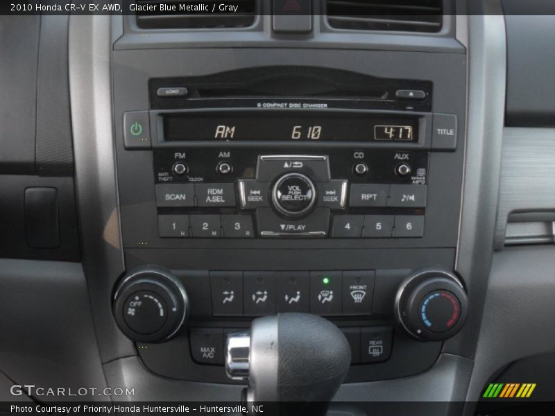 Glacier Blue Metallic / Gray 2010 Honda CR-V EX AWD