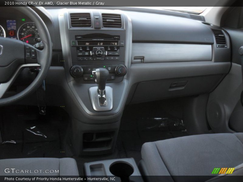Glacier Blue Metallic / Gray 2010 Honda CR-V EX AWD