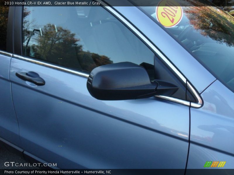 Glacier Blue Metallic / Gray 2010 Honda CR-V EX AWD