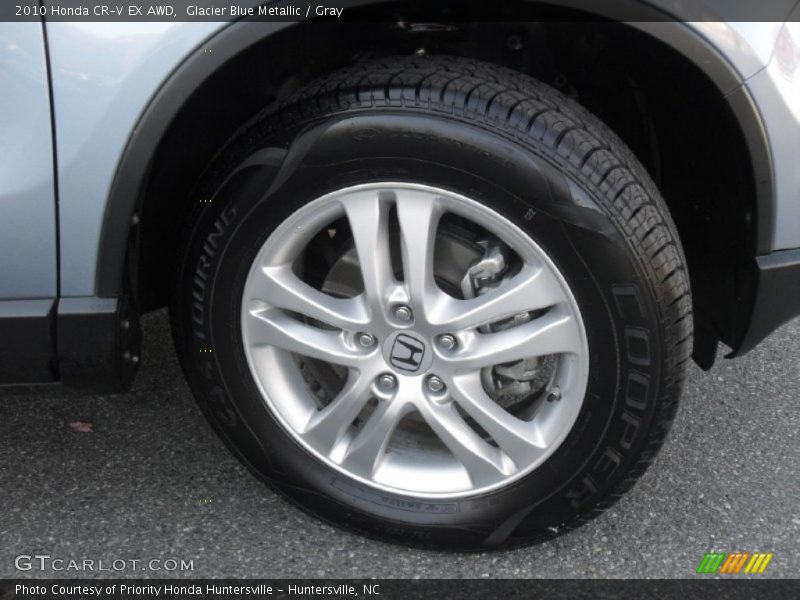Glacier Blue Metallic / Gray 2010 Honda CR-V EX AWD