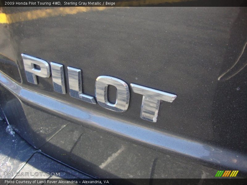 Sterling Gray Metallic / Beige 2009 Honda Pilot Touring 4WD