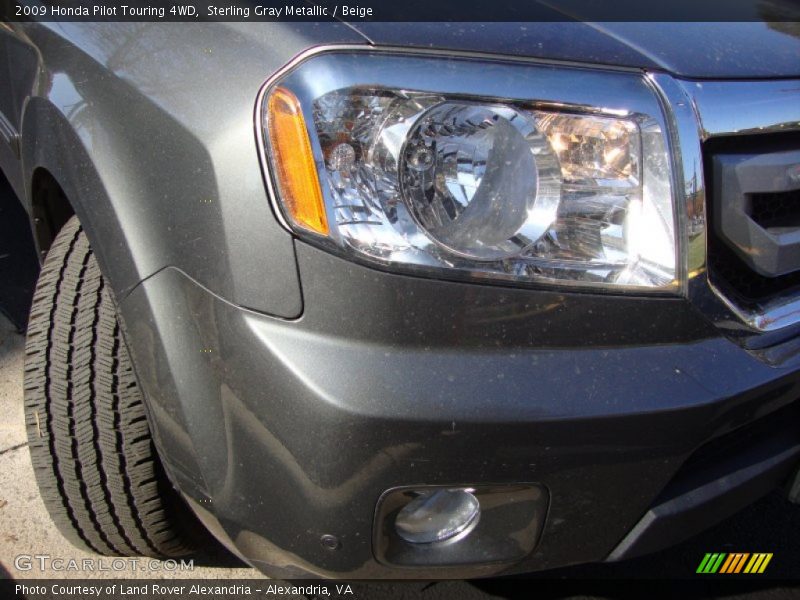 Sterling Gray Metallic / Beige 2009 Honda Pilot Touring 4WD