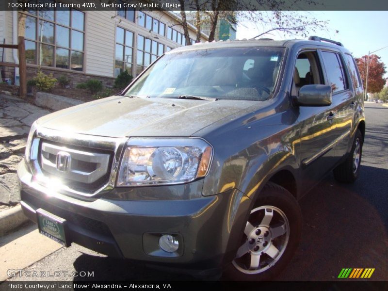 Sterling Gray Metallic / Beige 2009 Honda Pilot Touring 4WD