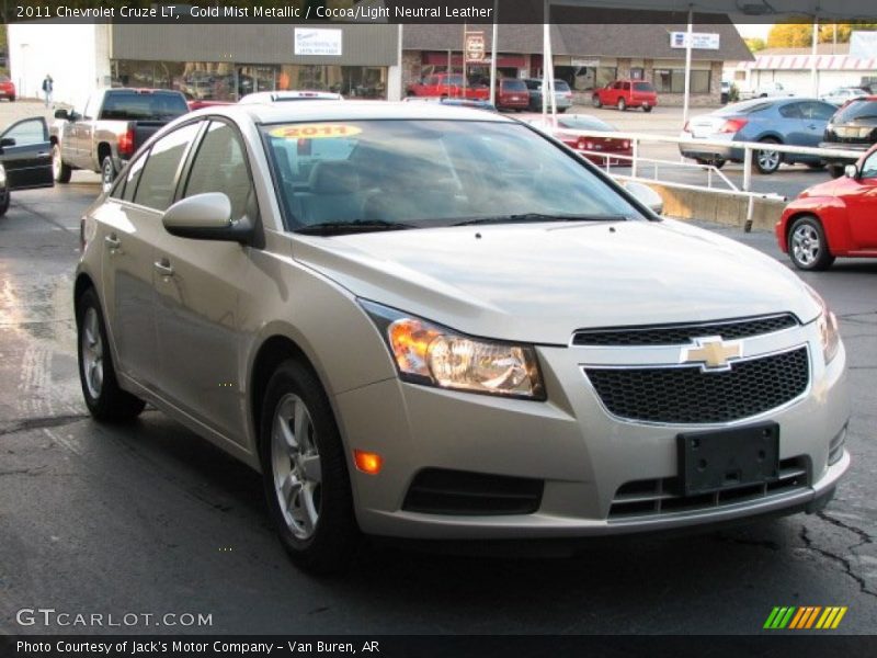 Gold Mist Metallic / Cocoa/Light Neutral Leather 2011 Chevrolet Cruze LT