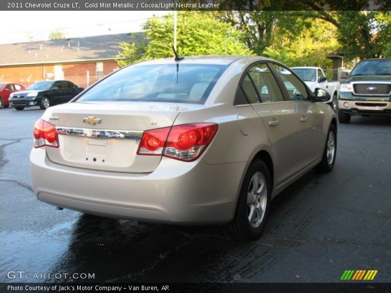 Gold Mist Metallic / Cocoa/Light Neutral Leather 2011 Chevrolet Cruze LT