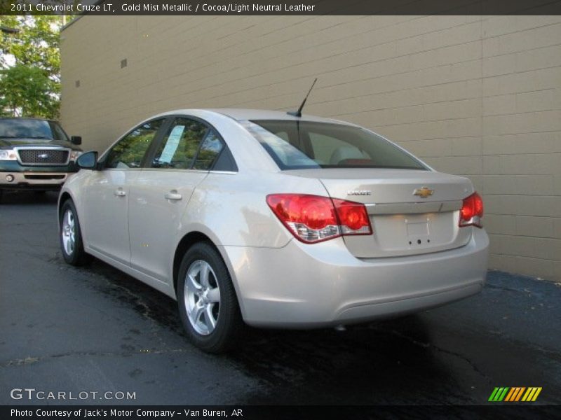 Gold Mist Metallic / Cocoa/Light Neutral Leather 2011 Chevrolet Cruze LT