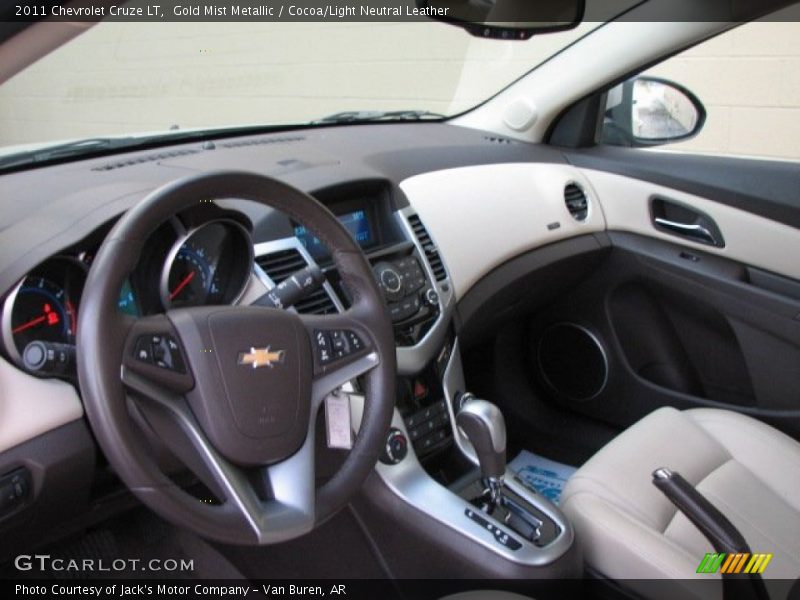 Gold Mist Metallic / Cocoa/Light Neutral Leather 2011 Chevrolet Cruze LT