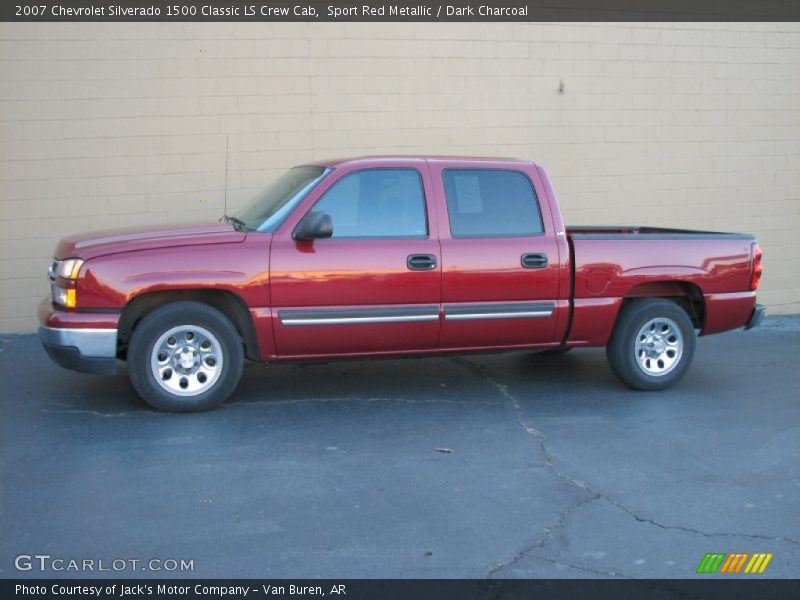 Sport Red Metallic / Dark Charcoal 2007 Chevrolet Silverado 1500 Classic LS Crew Cab