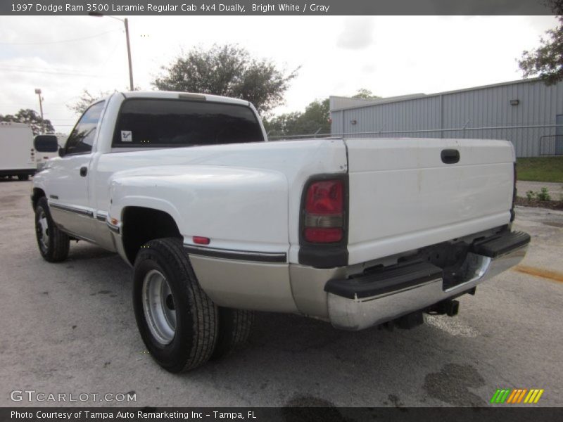 Bright White / Gray 1997 Dodge Ram 3500 Laramie Regular Cab 4x4 Dually