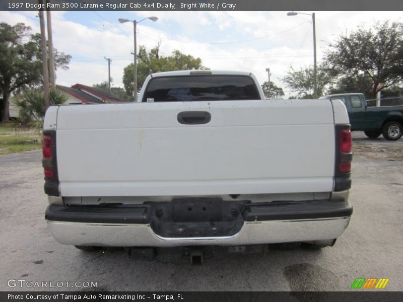 Bright White / Gray 1997 Dodge Ram 3500 Laramie Regular Cab 4x4 Dually