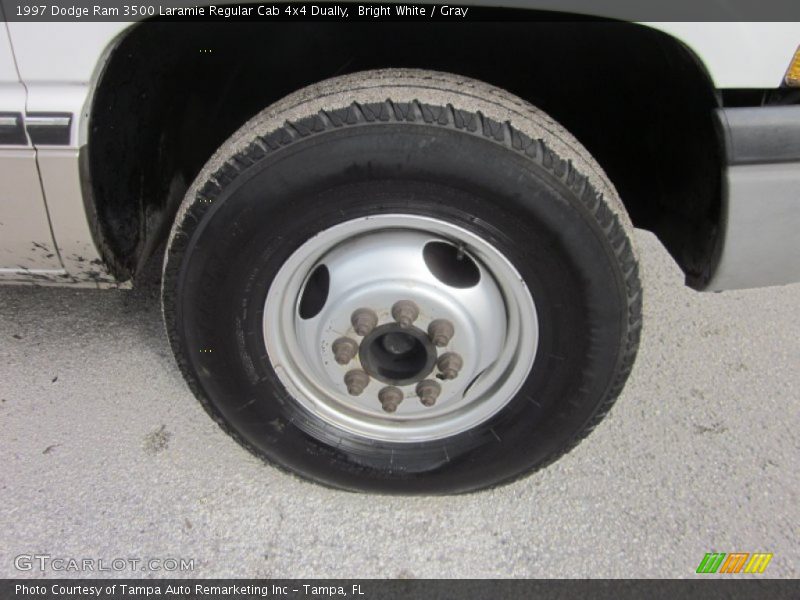 Bright White / Gray 1997 Dodge Ram 3500 Laramie Regular Cab 4x4 Dually