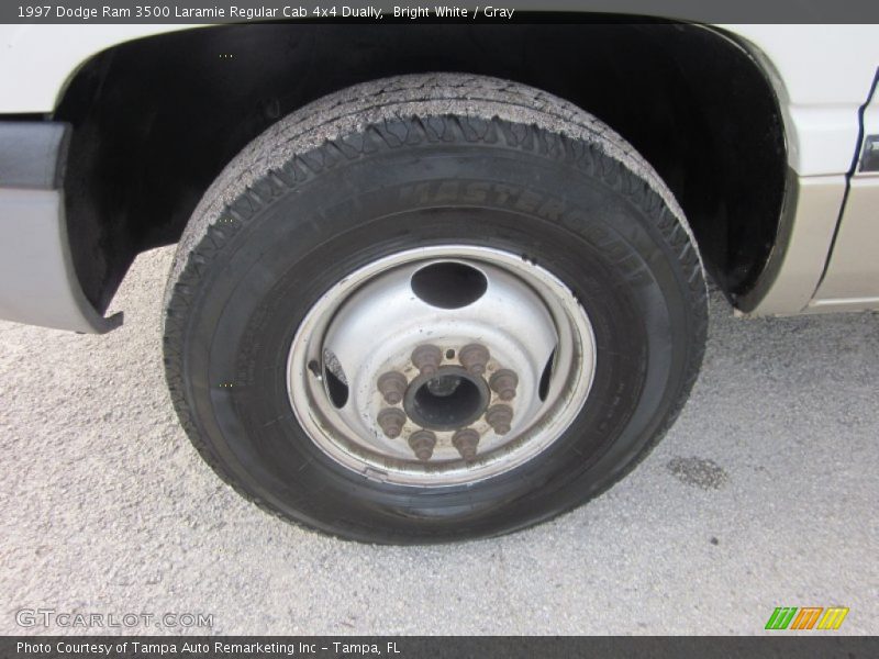 Bright White / Gray 1997 Dodge Ram 3500 Laramie Regular Cab 4x4 Dually