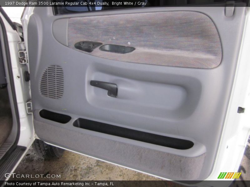 Bright White / Gray 1997 Dodge Ram 3500 Laramie Regular Cab 4x4 Dually