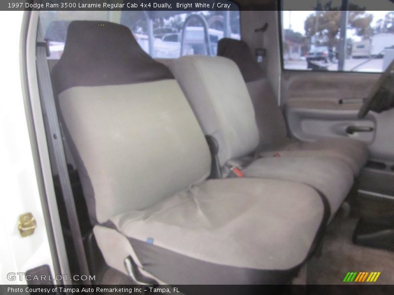 Bright White / Gray 1997 Dodge Ram 3500 Laramie Regular Cab 4x4 Dually